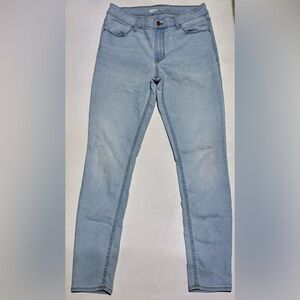 Old Navy Super Skinny Mid Rise Size-8 Light Blue Women's Straight Leg Jeans